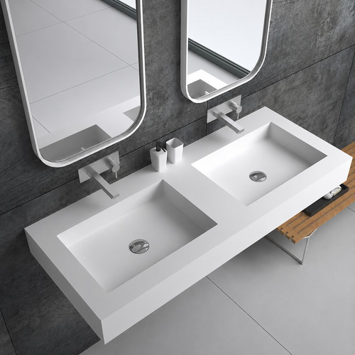 Wall hung bathroom basin - wall,