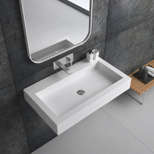 Wall hung bathroom basin - wall, sink