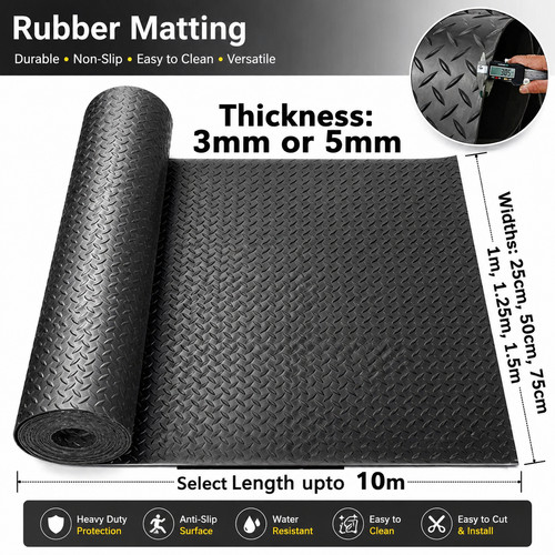 Rubber matting 3mm - matting, 5mm