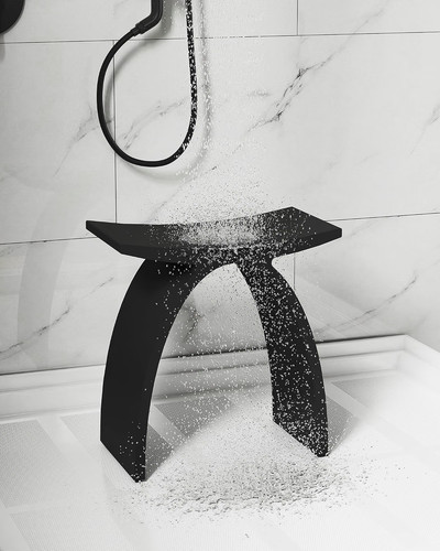 Solid surface arched shower - surface,